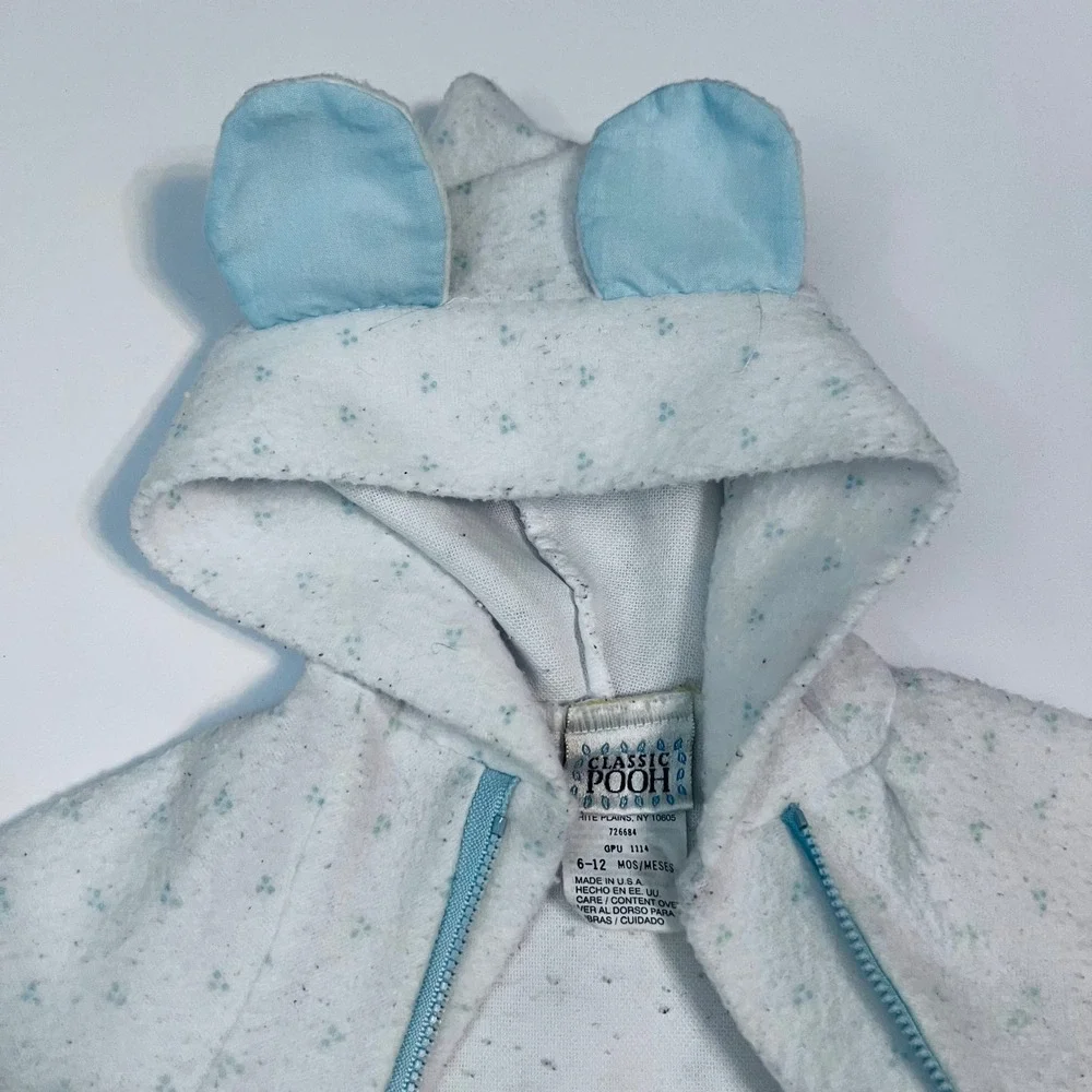 Vintage Classic Pooh Hooded Cozy Suit 6-12M Winnie‎ the Pooh Coverall